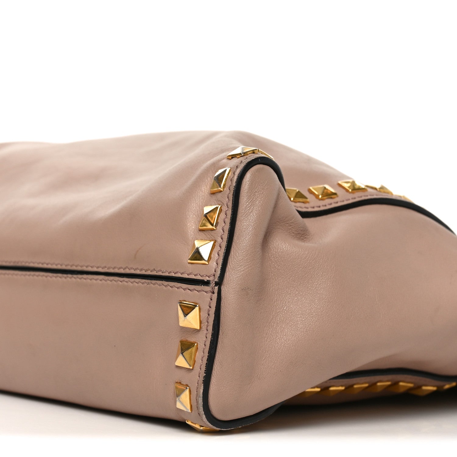 Miu Miu Soft Calf Studded Shopping Tote Cammeo 9 of 12