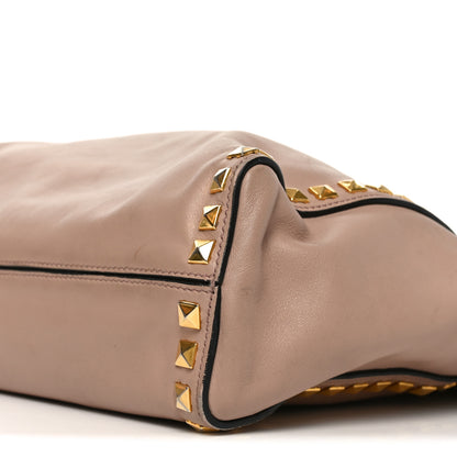 Miu Miu Soft Calf Studded Shopping Tote Cammeo 9 of 12