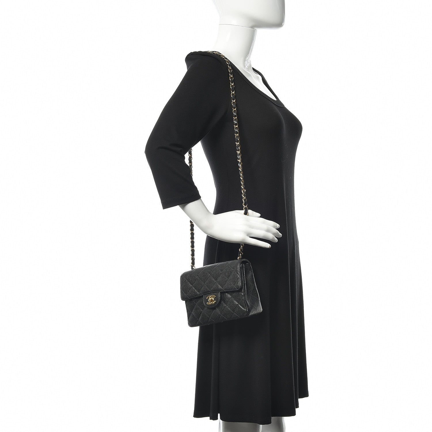Chanel Caviar Quilted Mini Square Flap Black 2 of 11