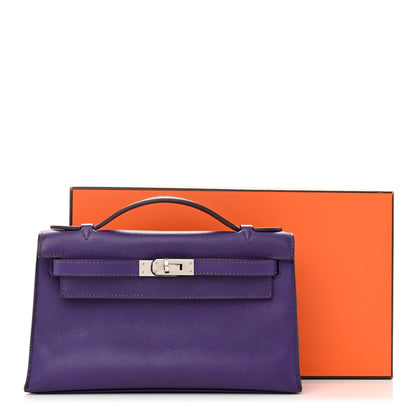 Hermes Swift Kelly Pochette Clutch Iris 12 of 12