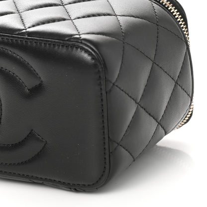 Chanel Lambskin Quilted Small Top Handle Vanity Case With Chain Black 5 of 12