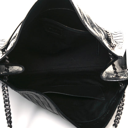 Saint Laurent Crinkled Calfskin Matelasse Monogram Niki Shoulder Bag Black 5 of 12