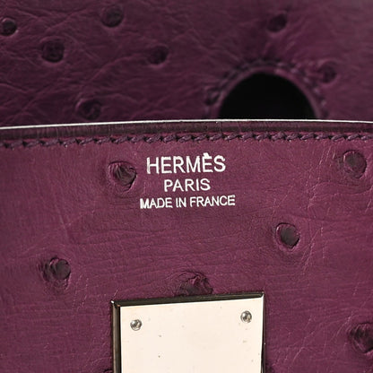 Hermes Ostrich Birkin 30 Violine 7 of 10