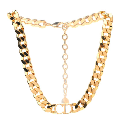 Christian Dior Metal Danseuse Etoile Chain Choker Necklace Gold 3 of 4