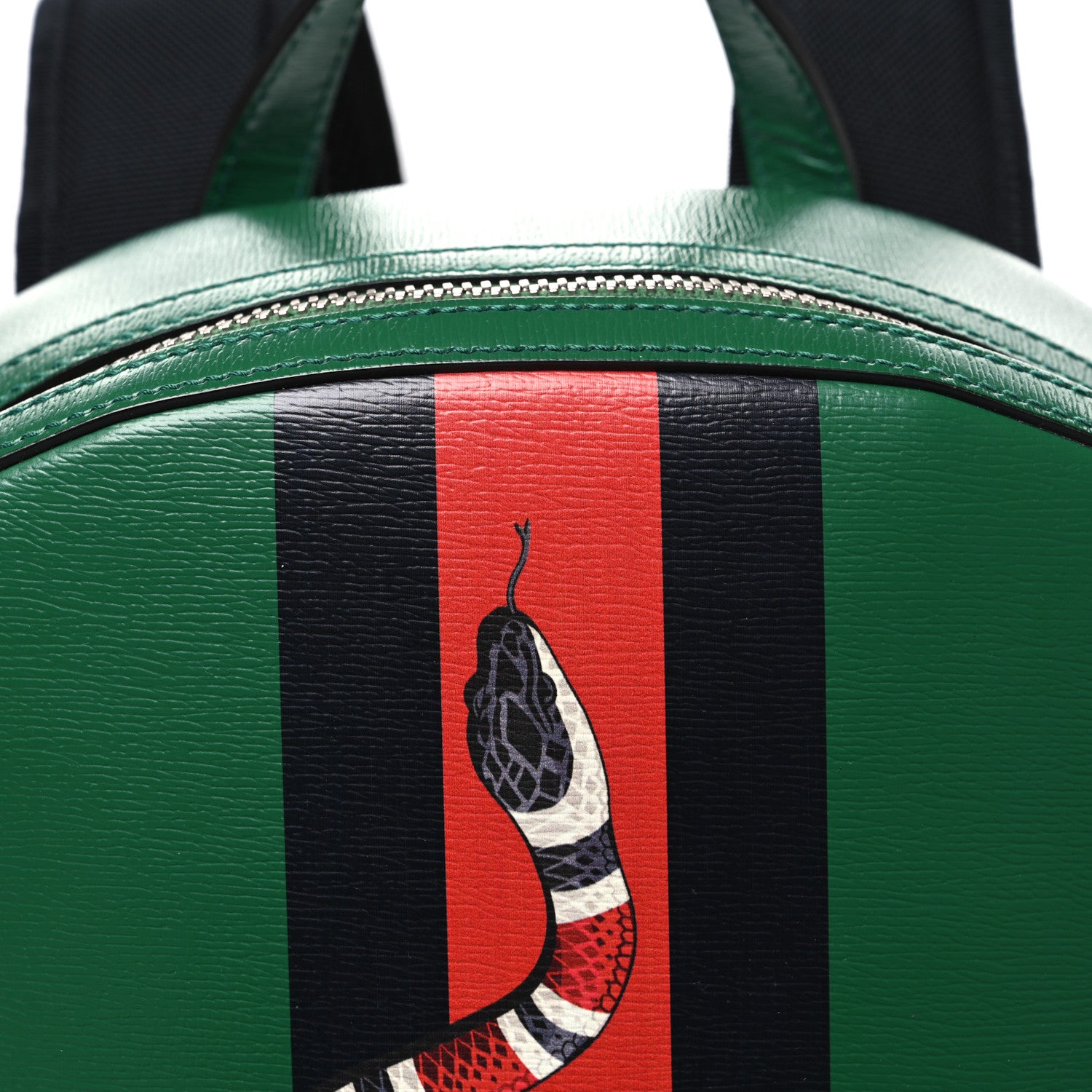 GUCCI キングスネーク　バックパック/リュックサック Gucci Calfskin Kingsnake Dome Backpack Green 1812893 – FASHIONPHILE