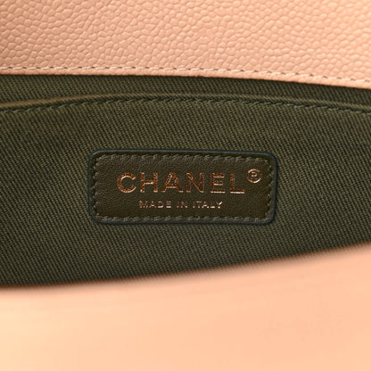 Chanel Caviar Quilted Medium Boy Flap Beige 6 of 9
