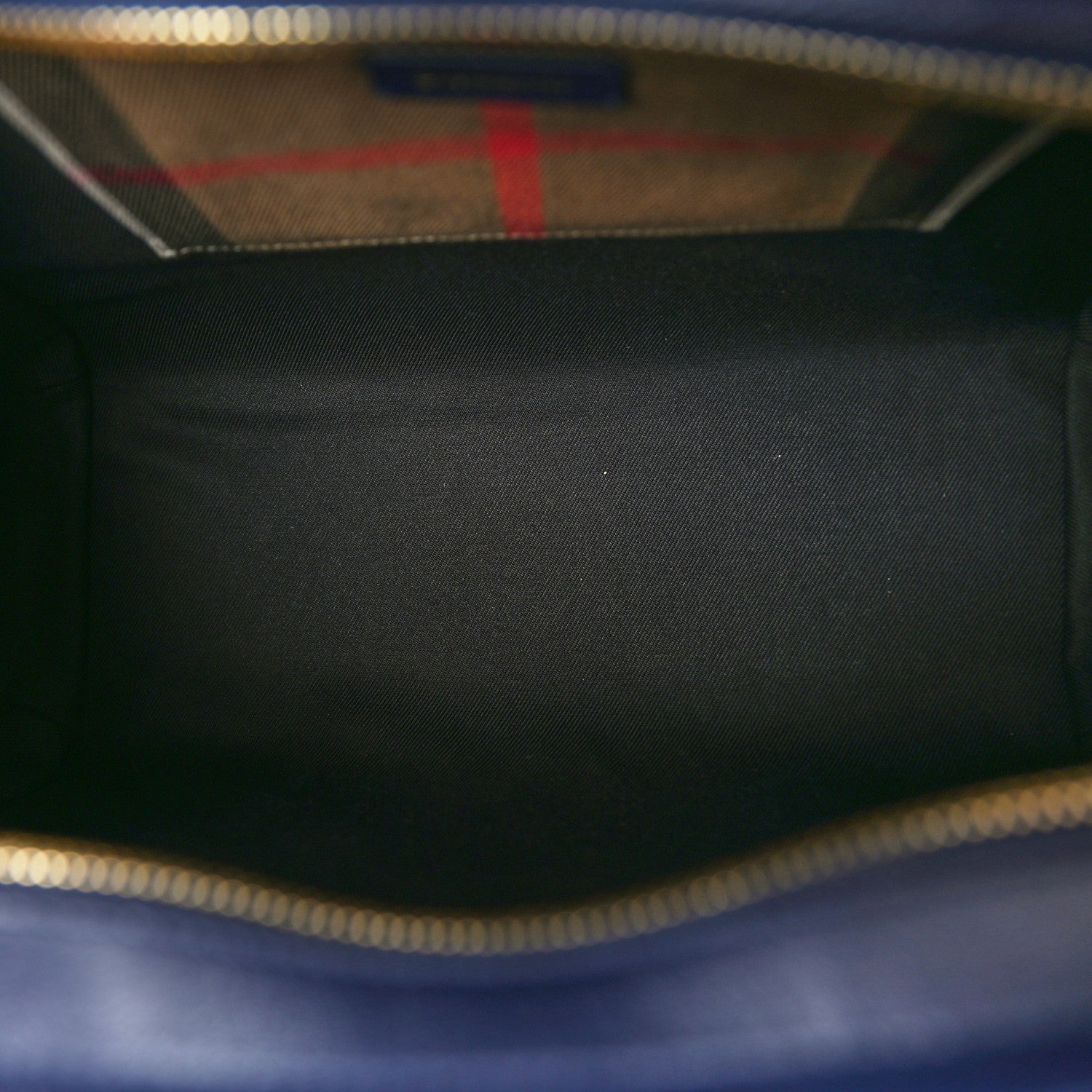 Burberry Calfskin Mega Check Small Banwell Tote Dark Canvas Blue 5 of 9
