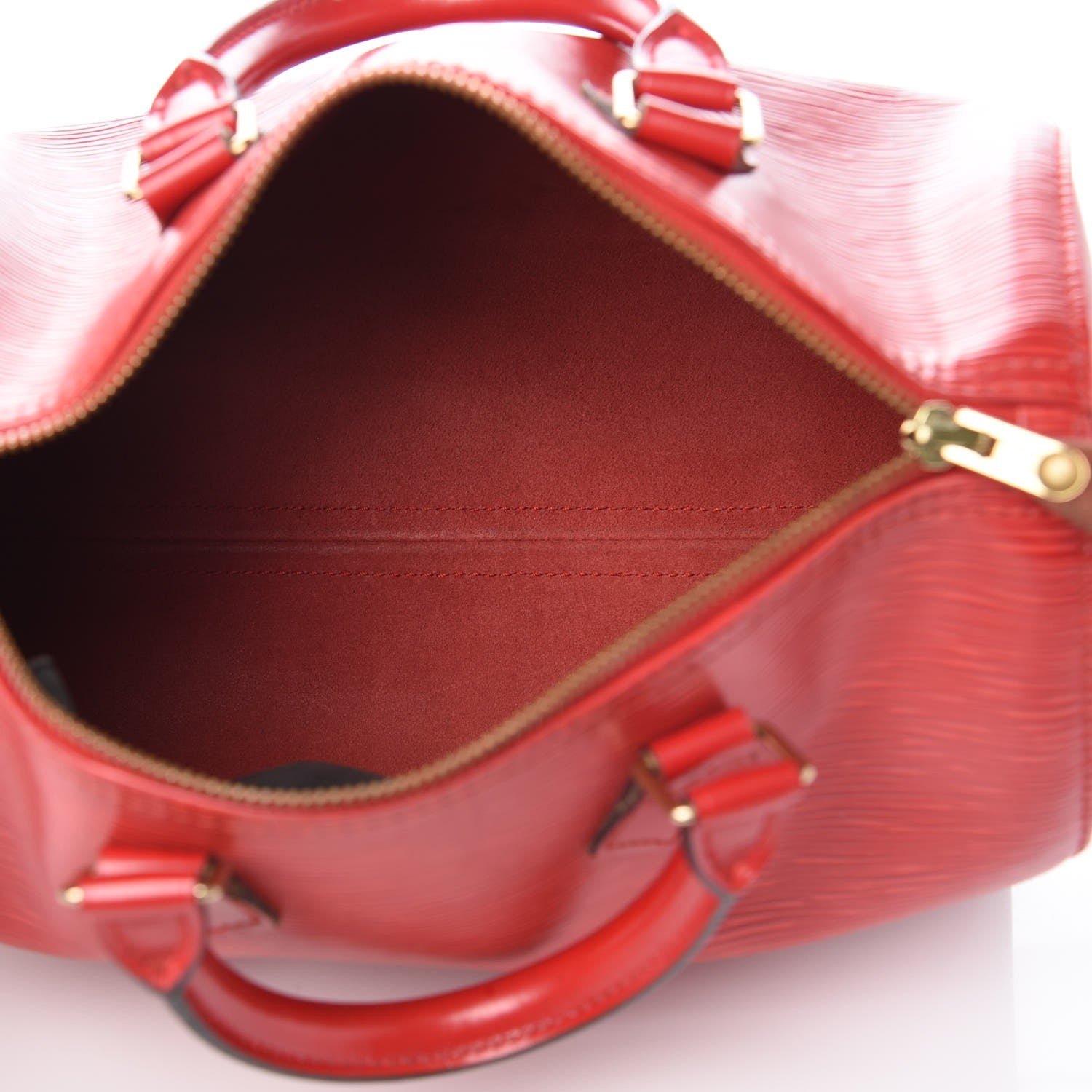 Louis Vuitton Epi Speedy 25 Castillan Red 5 of 14