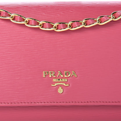 Prada Vitello Move Oro Chain Wallet Peonia 8 of 10