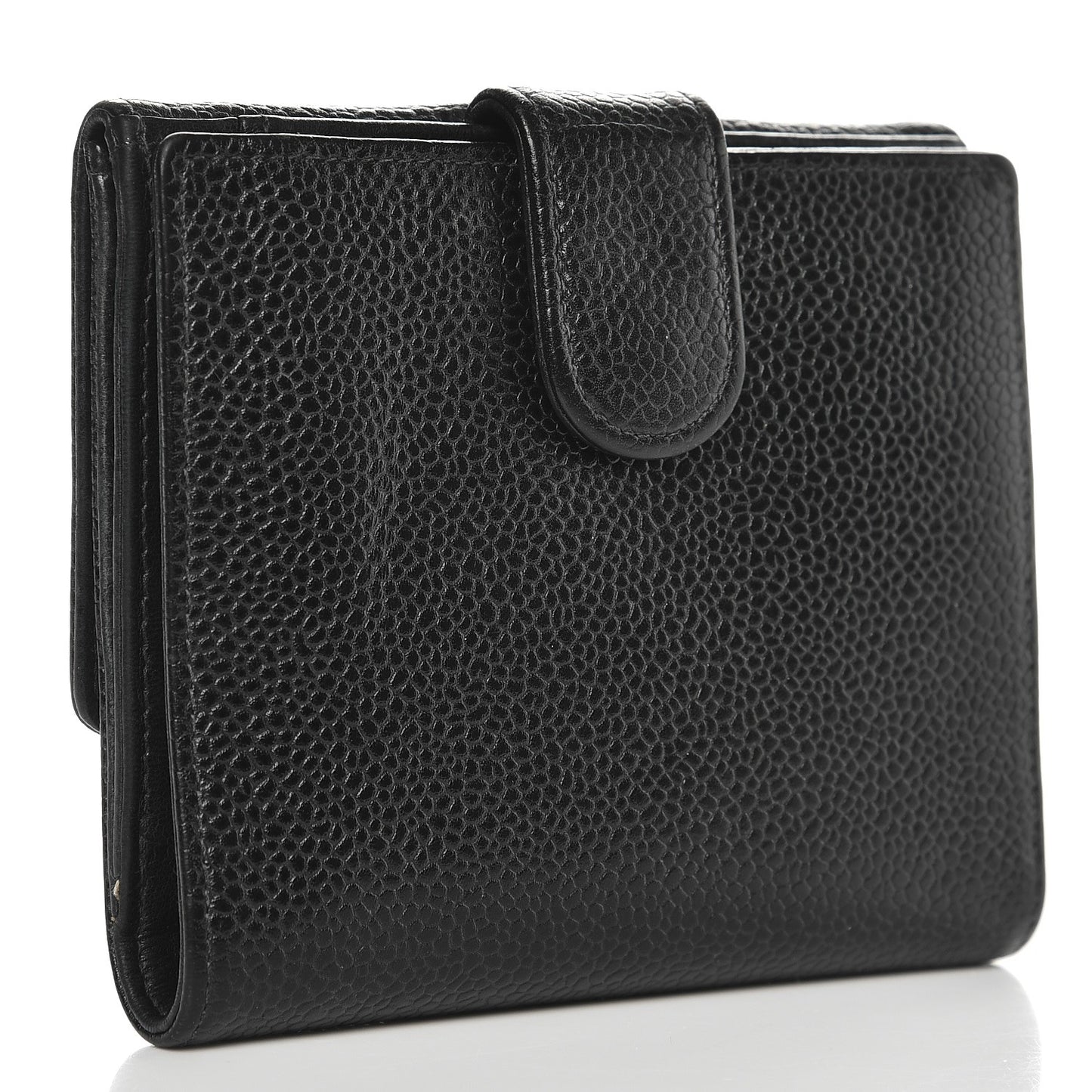 Caviar Timeless CC Compact French Wallet Black