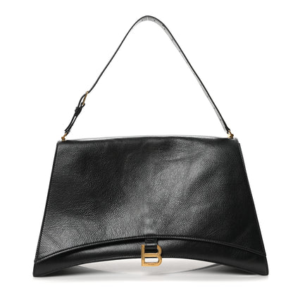 Balenciaga Paper Calfskin Large Crush Sling Bag Black 1 of 9