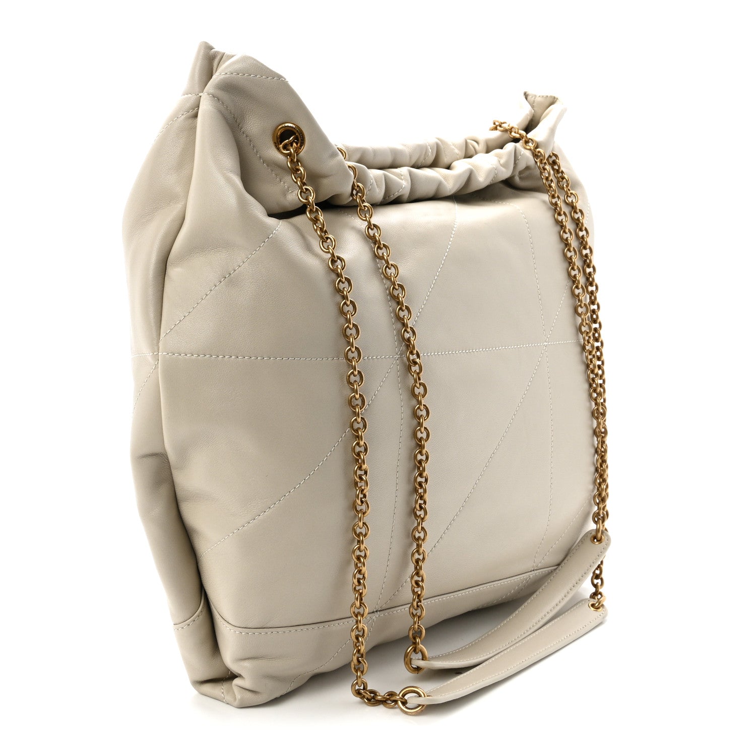 Saint Laurent Lambskin Matelasse Monogram Medium Jamie 4.3 Pochon Crema Soft 4 of 11