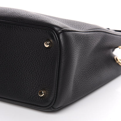 Christian Dior Bullcalf Medium Diorissimo Tote Black Rose Indien 8 of 10