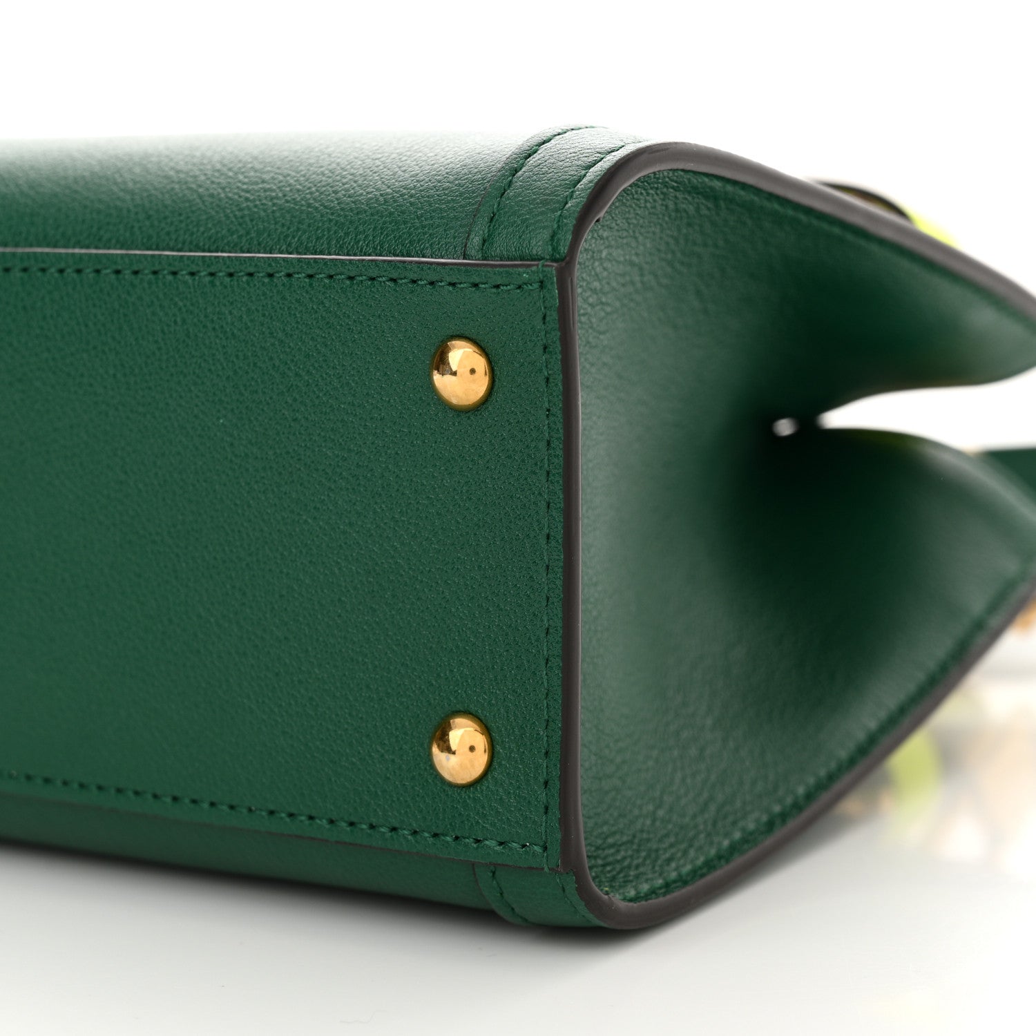 Gucci Wonka Grain Calfskin Mini Diana Tote Bag Green Yellow Fluo 10 of 10