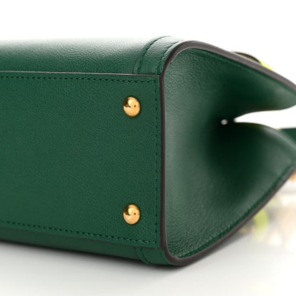 Gucci Wonka Grain Calfskin Mini Diana Tote Bag Green Yellow Fluo 10 of 10