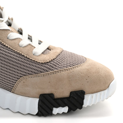 Hermes Air Mesh Suede Goatskin Bouncing Sneakers 38 Beige Camel 12 of 14