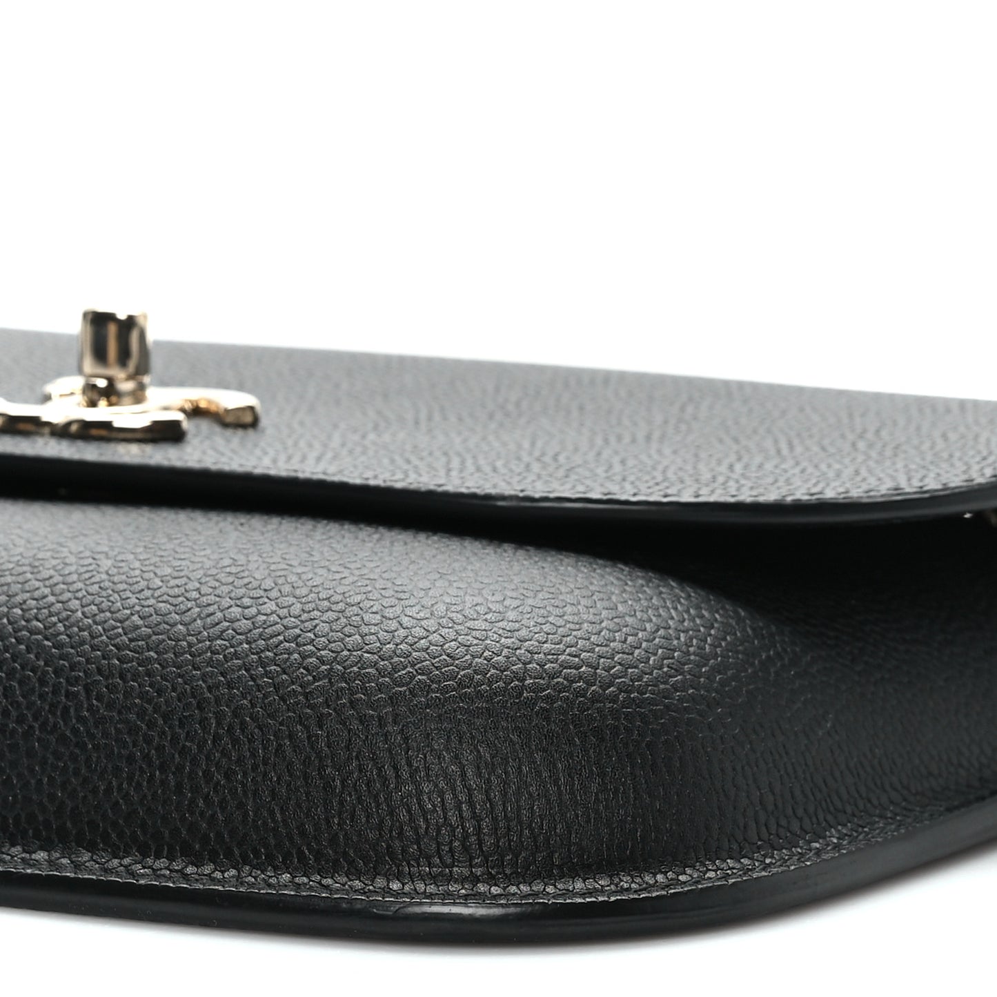 Caviar Mini Chain Flap Bag Black