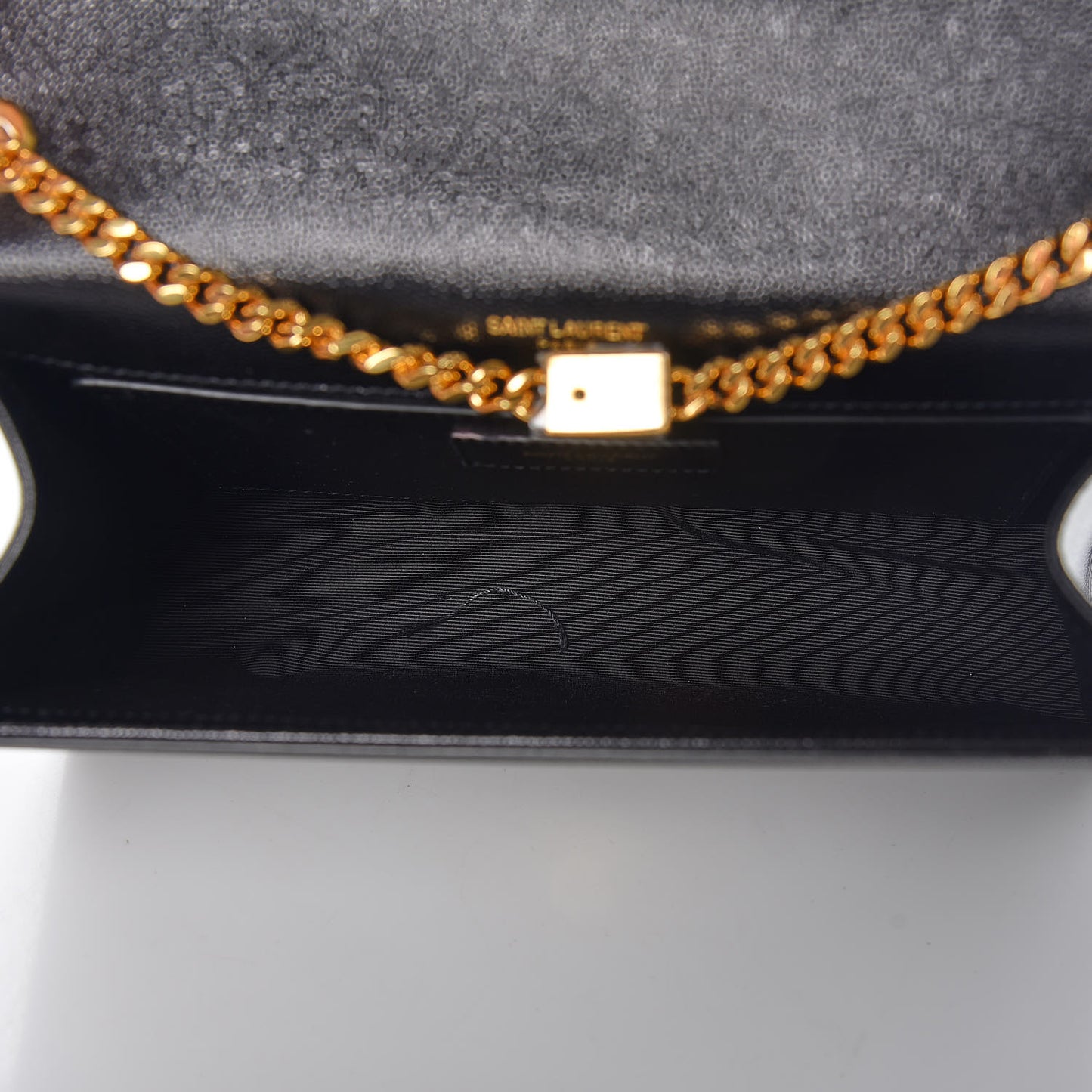 Grain De Poudre Medium Classic Monogram Kate Satchel Black