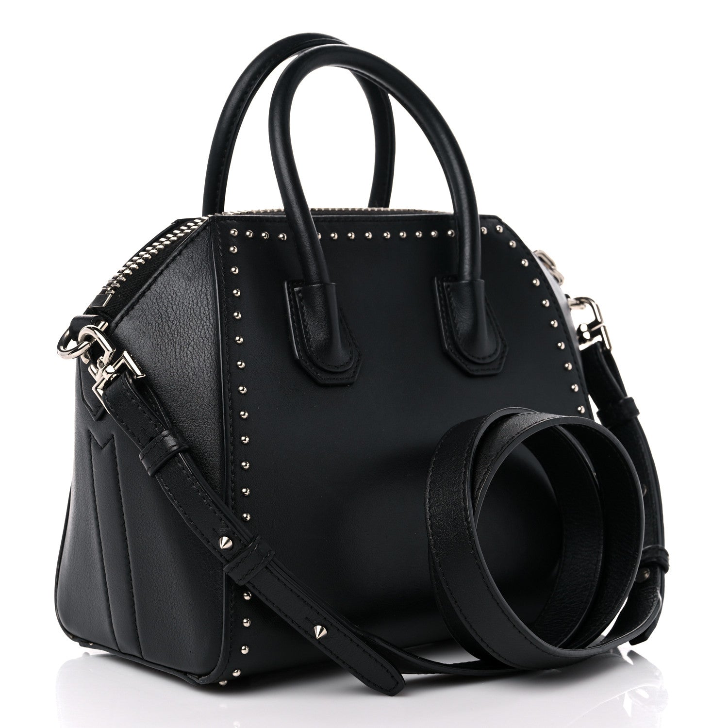 Givenchy Smooth Calfskin Small Studded Antigona Black 2 of 14