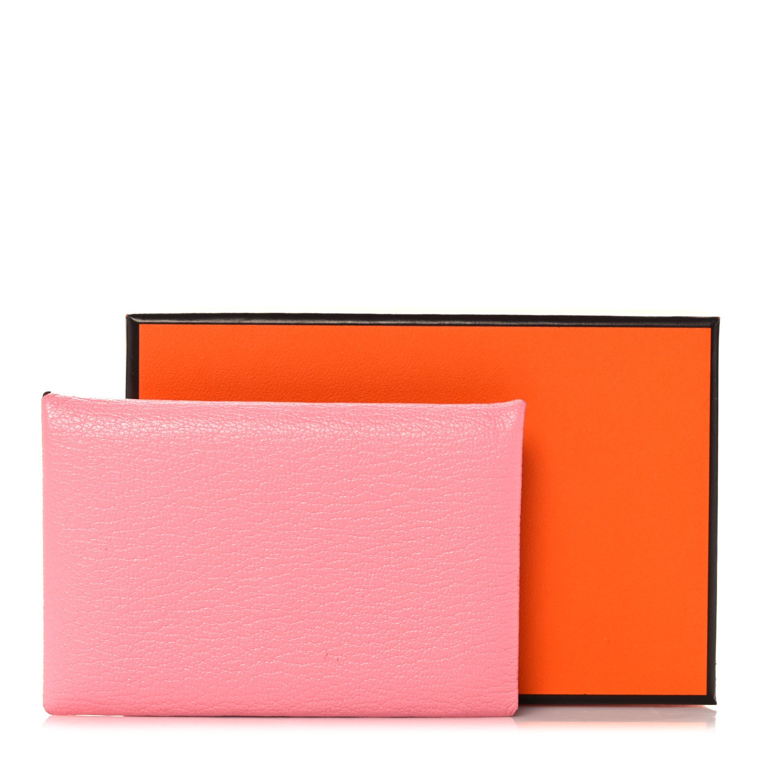 Hermes Chevre Mysore Verso Calvi Card Case Rose Ete Cuivre 8 of 8