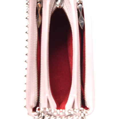 Christian Louboutin Calfskin Small Triloubi Paris Spikes Chain Bag Ballerina Silver 5 of 12