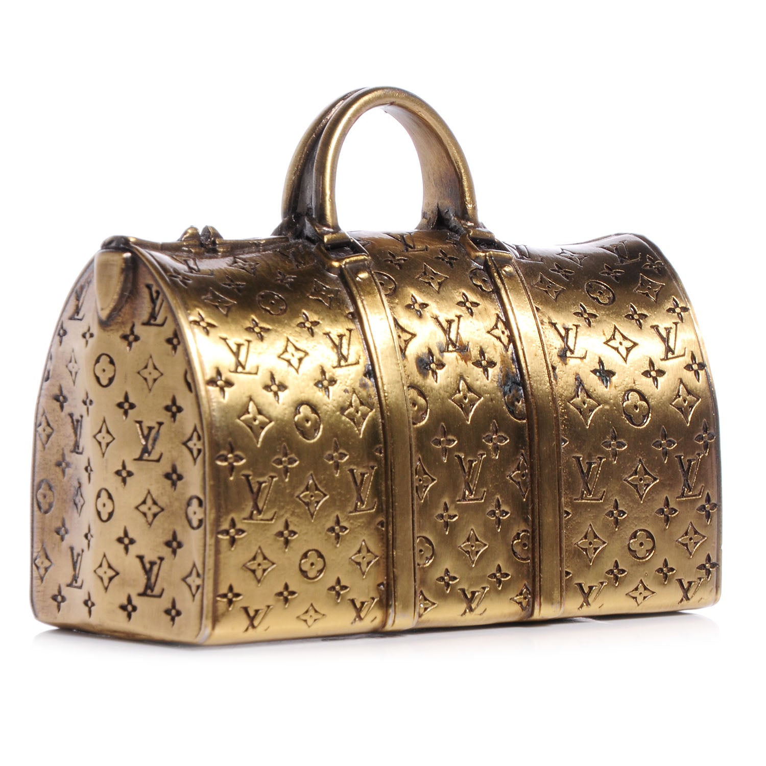 Louis Vuitton Antique Brass Keepall Paperweight 3 of 4