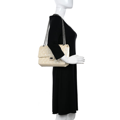 Chanel Metallic Aged Calfskin Quilted 2.55 Reissue 226 Flap White 2 of 10