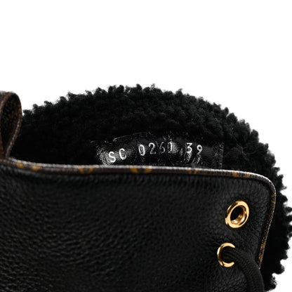 Louis Vuitton Grained Calfskin Shearling LV Beaubourg Ankle Boots 39 Black 12 of 16