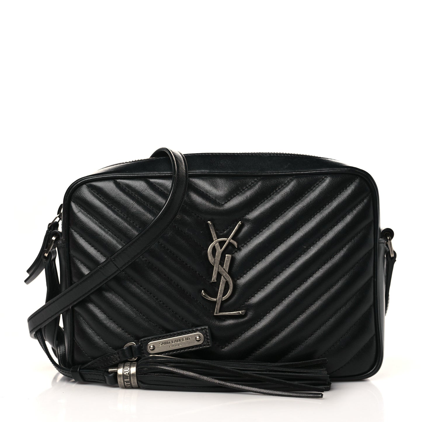 Calfskin Matelasse Monogram Lou Camera Bag Black