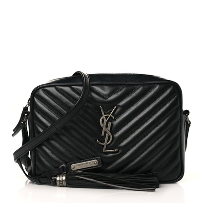 Saint Laurent Calfskin Matelasse Monogram Lou Camera Bag Black 1 of 9