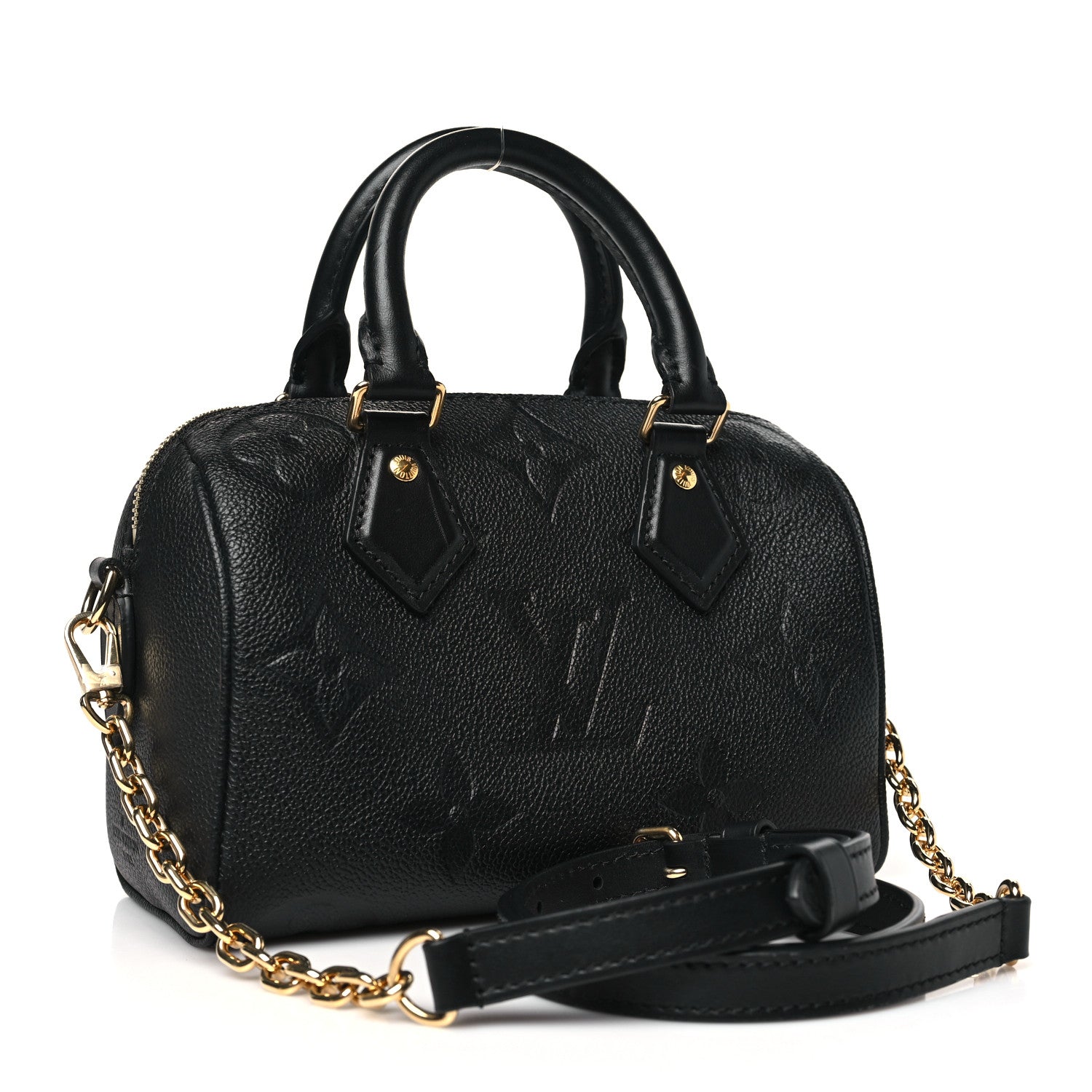 Louis Vuitton Empreinte Monogram Giant Speedy Bandouliere 20 Black 3 of 9