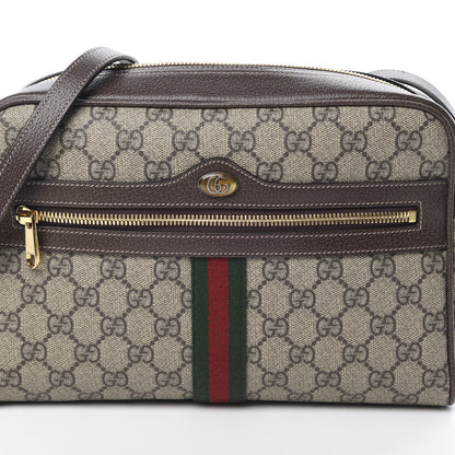 Gucci GG Supreme Monogram Web Small Ophidia Shoulder Bag Brown 7 of 9