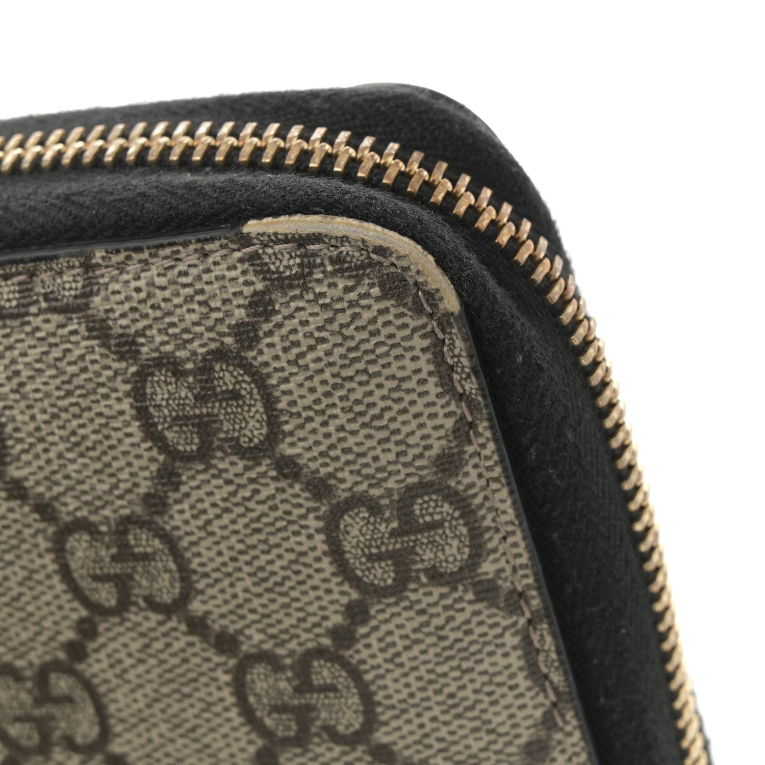 Gucci GG Supreme Monogram Top Handle Zip Around Wallet Black 8 of 11