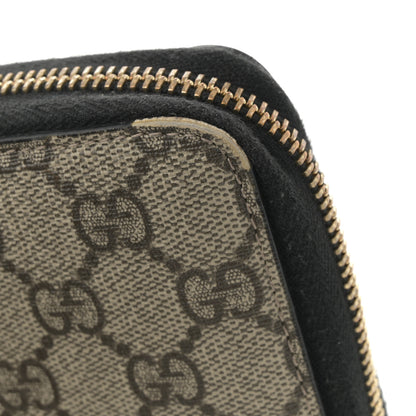 Gucci GG Supreme Monogram Top Handle Zip Around Wallet Black 8 of 11