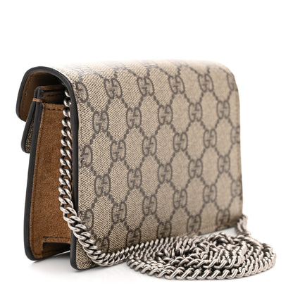 Gucci GG Supreme Monogram Super Mini Dionysus Shoulder Bag Taupe 3 of 12