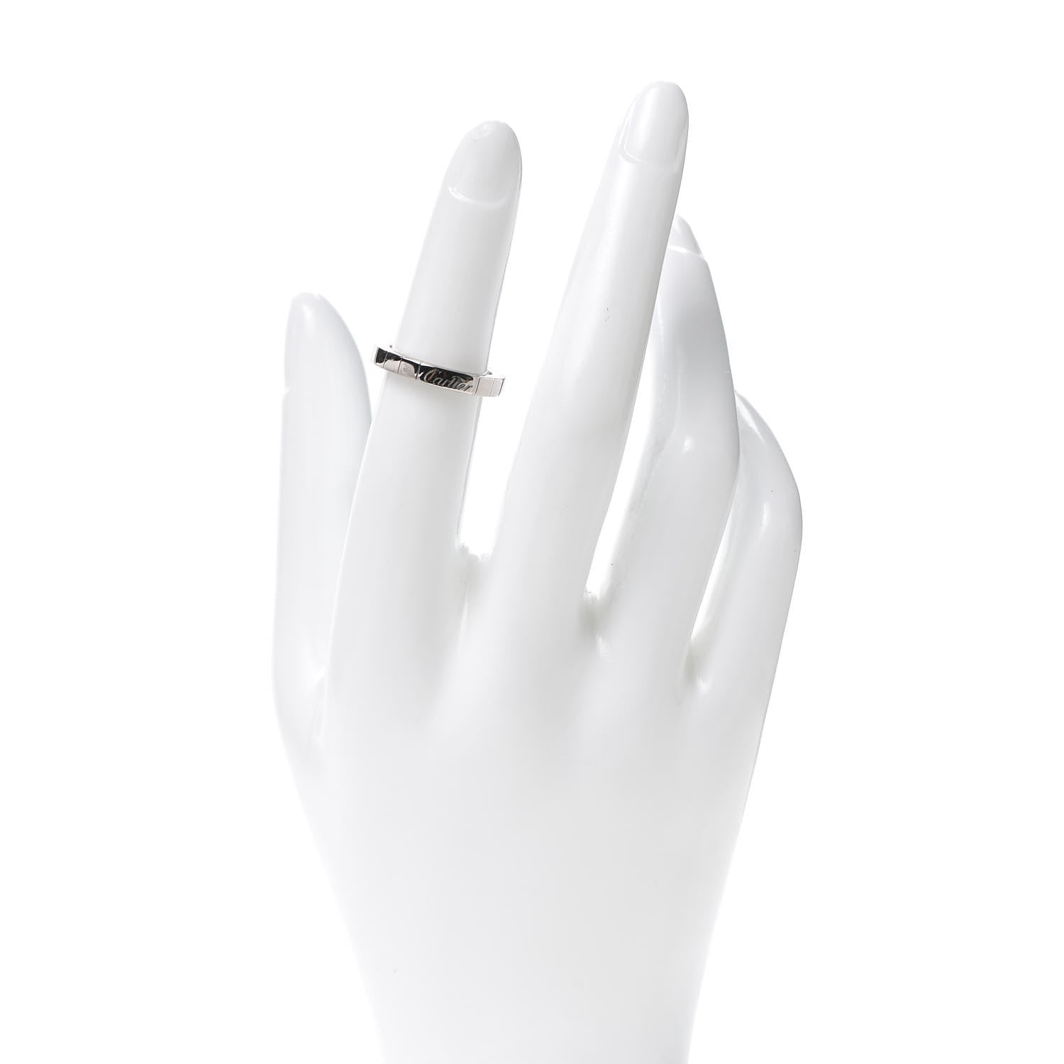 Cartier 18K White Gold Lanieres Ring 49 5 2 of 4