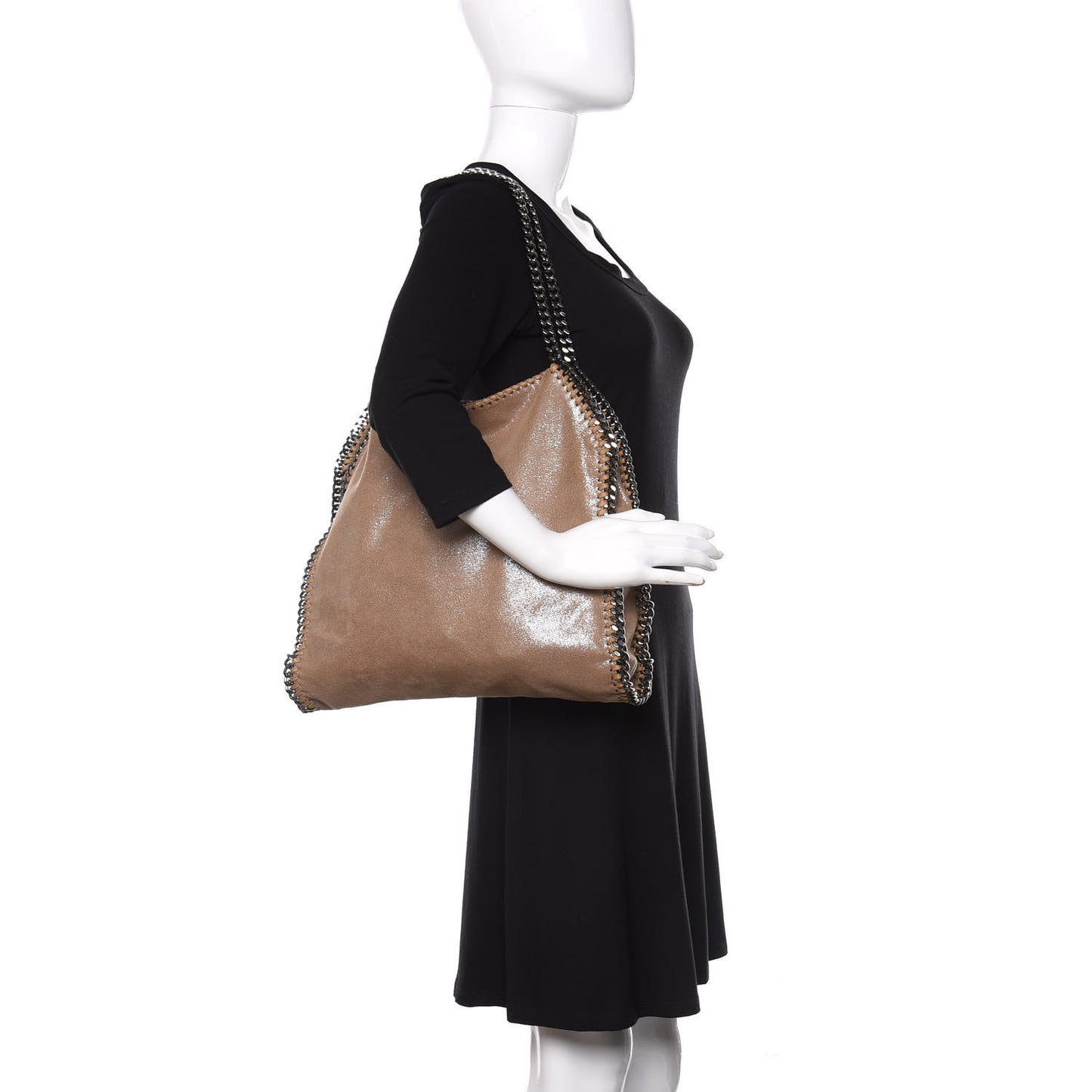Shaggy Deer Small Falabella Tote Taupe