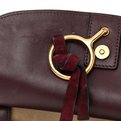 Chloe Suede Smooth Calfskin Medium Kurtis Shoulder Bag Plum Purple 12 of 18