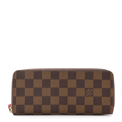 Louis Vuitton Damier Ebene Clemence Wallet Cherry 1 of 11