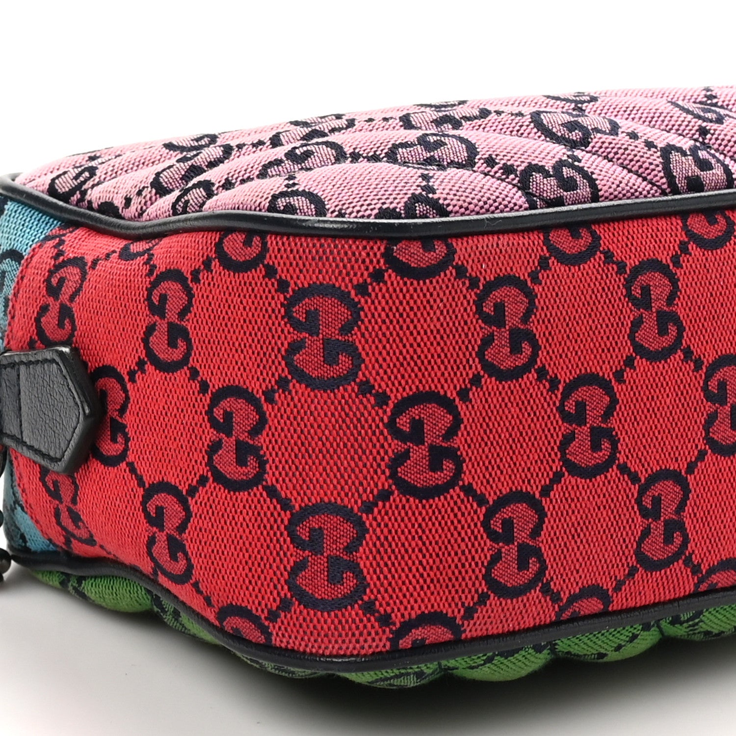 Gucci Monogram Multicolor Matelasse Diagonal Small GG Marmont Chain Shoulder Bag Pink Blue Green Red Light Blue 9 of 10