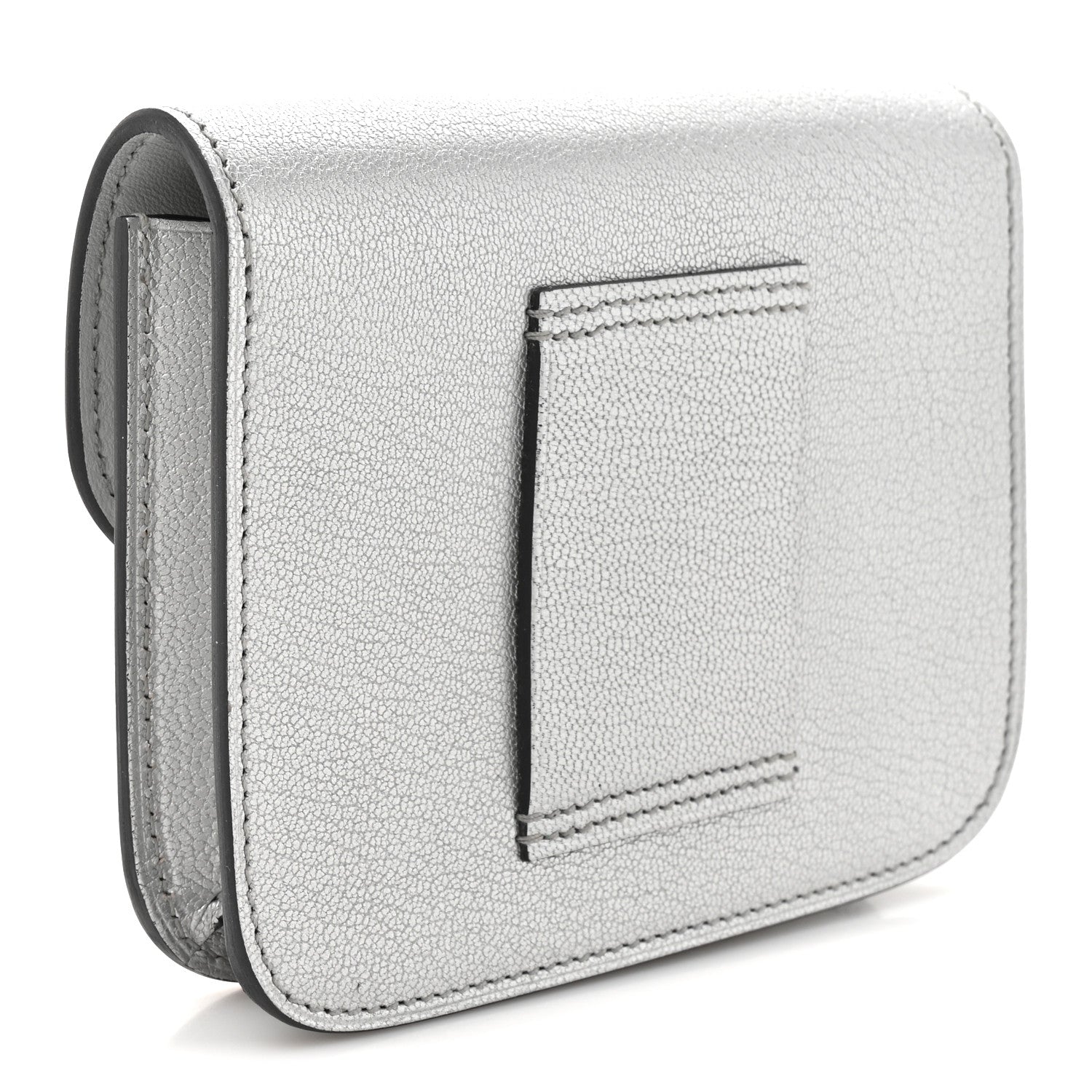 Hermes Metallic Chevre Chamkilight Constance Slim Wallet Argent 4 of 11