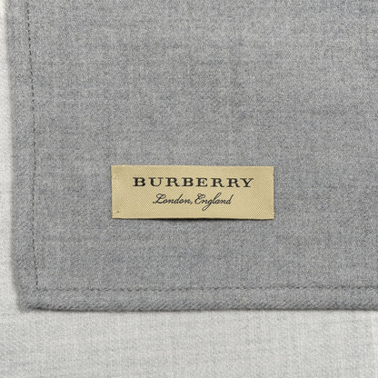 Burberry Wool Solid to Check Charlotte Cape Scarf Scarf Light Grey 2 of 3