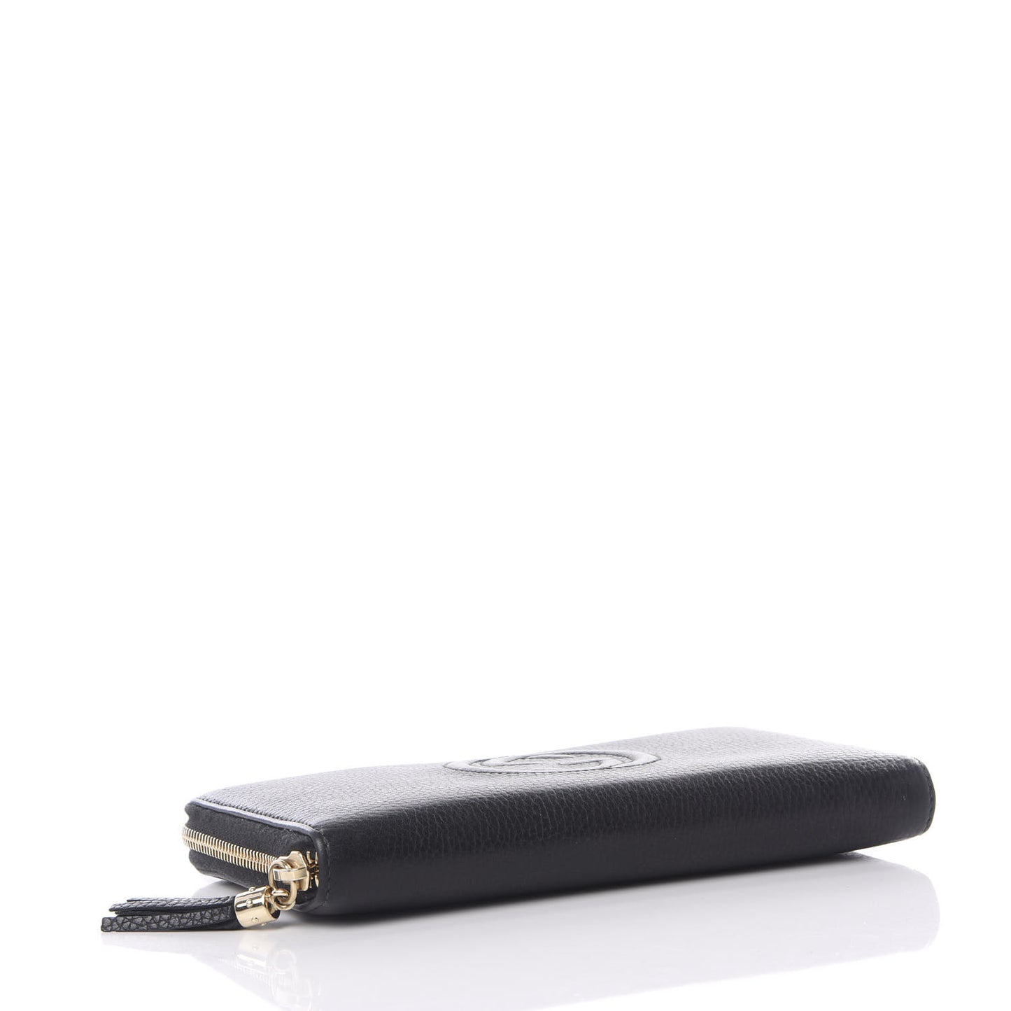 Calfskin Soho Zip Around Wallet Black