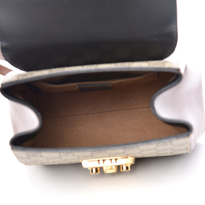 Gucci GG Supreme Monogram Calfskin Padlock Backpack Beige Cuir Black 5 of 9