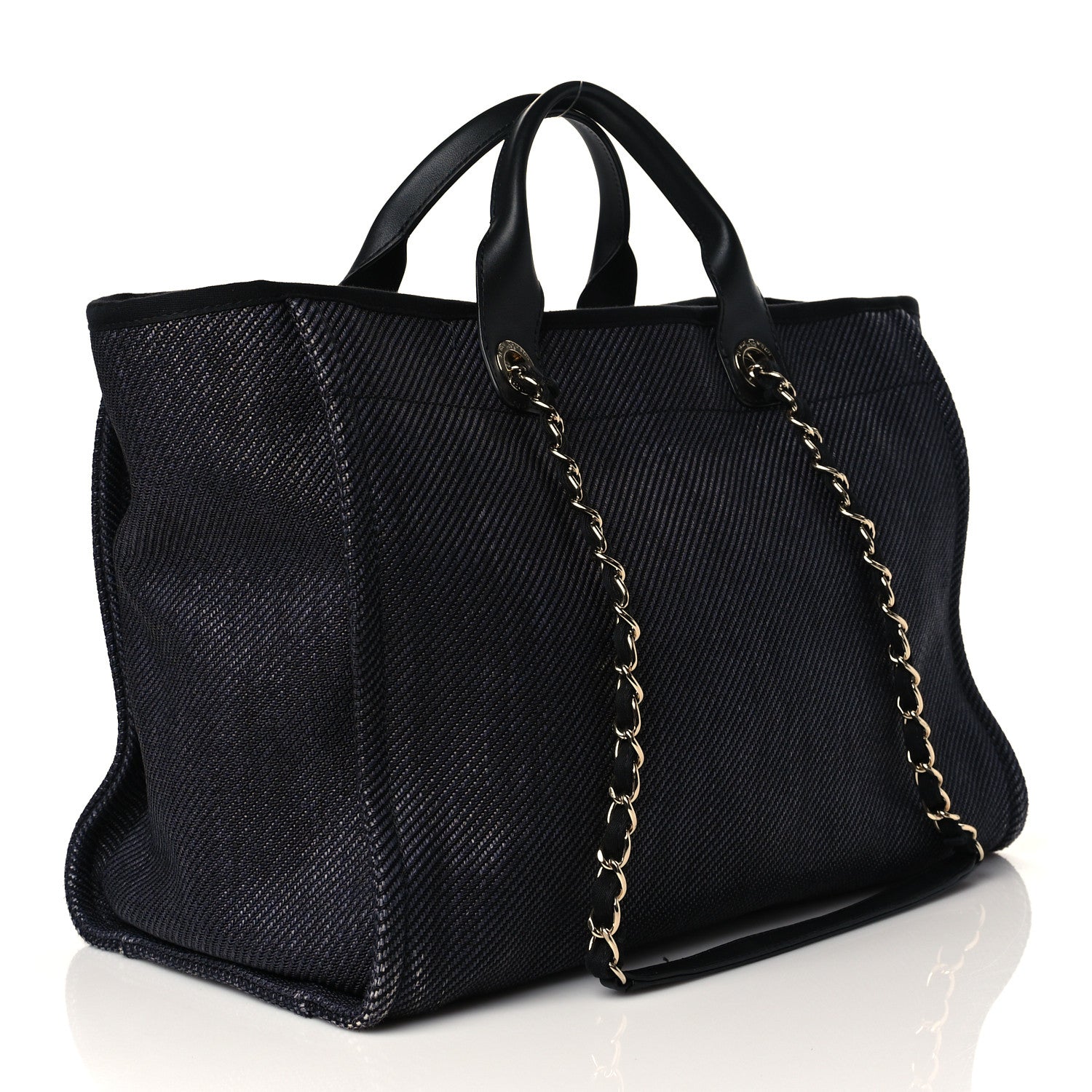 Chanel Canvas Medium Deauville Tote Black 3 of 11