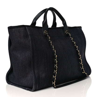 Chanel Canvas Medium Deauville Tote Black 3 of 11