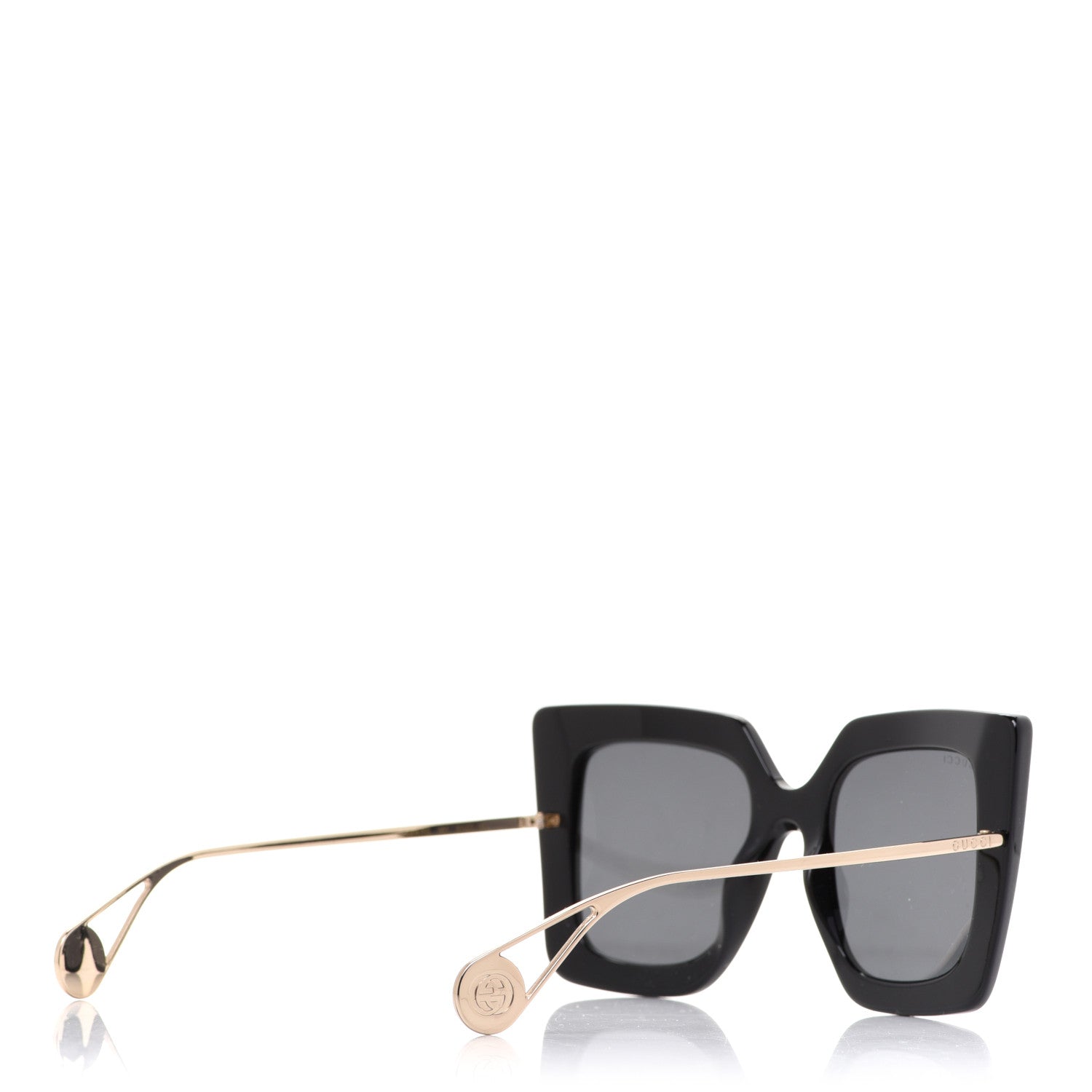 Gucci Acetate Oversize Square Frame GG0435S Sunglasses Black 4 of 7