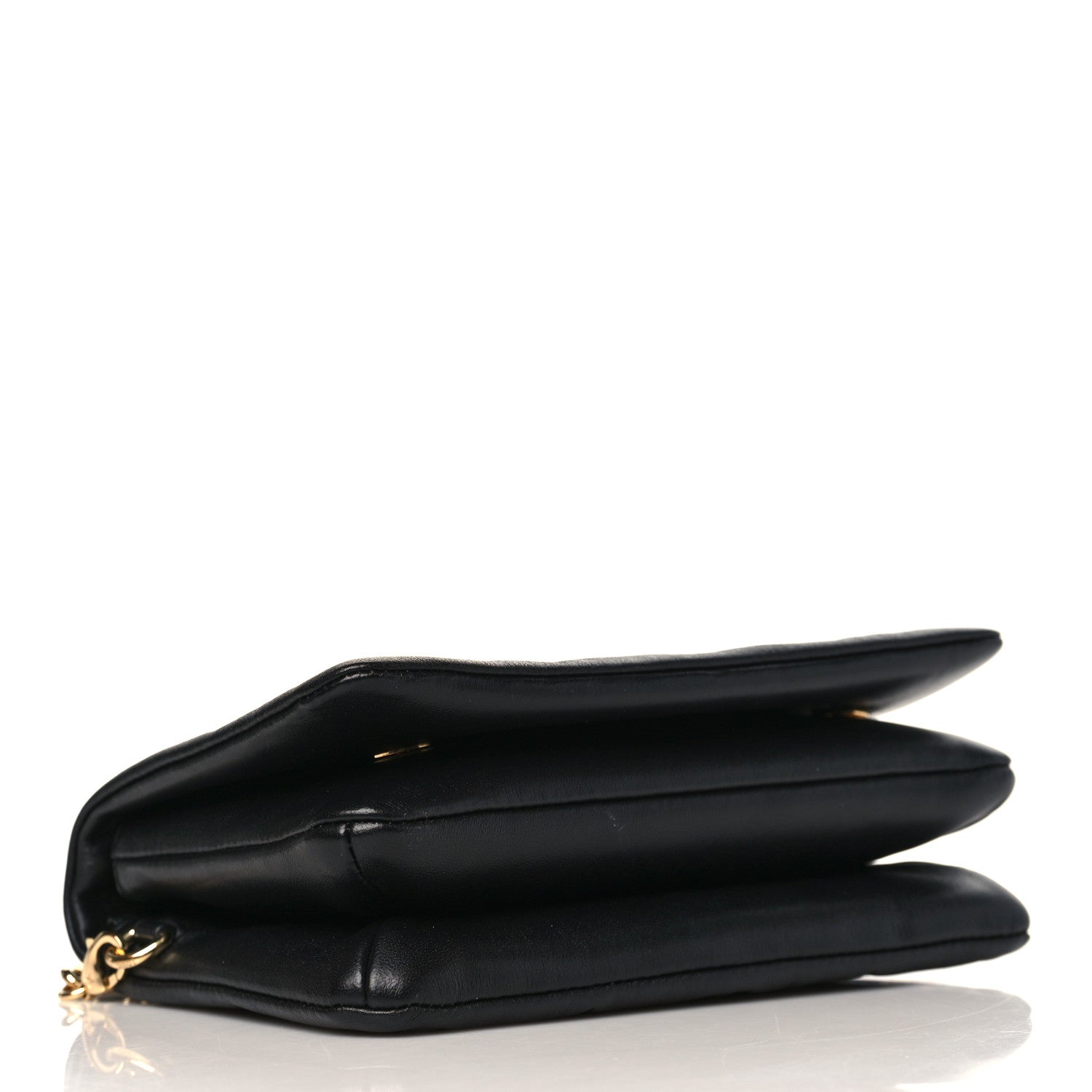 Louis Vuitton Lambskin Embossed Monogram Pochette Coussin Black 4 of 8