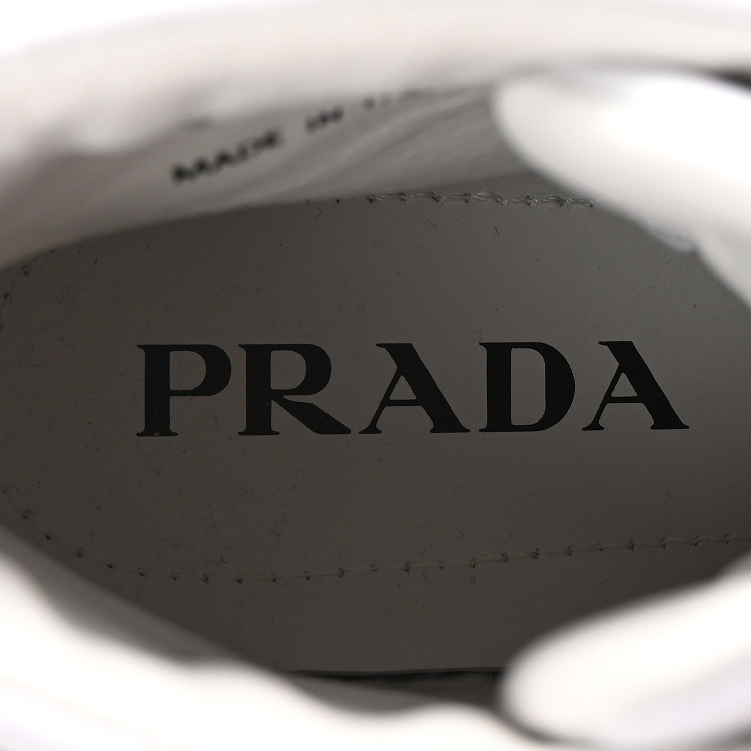 Prada Re-Nylon Gabardine Metal Triangle Logo Wheel Pouch Pocket High Top Sneakers 36 White 8 of 10