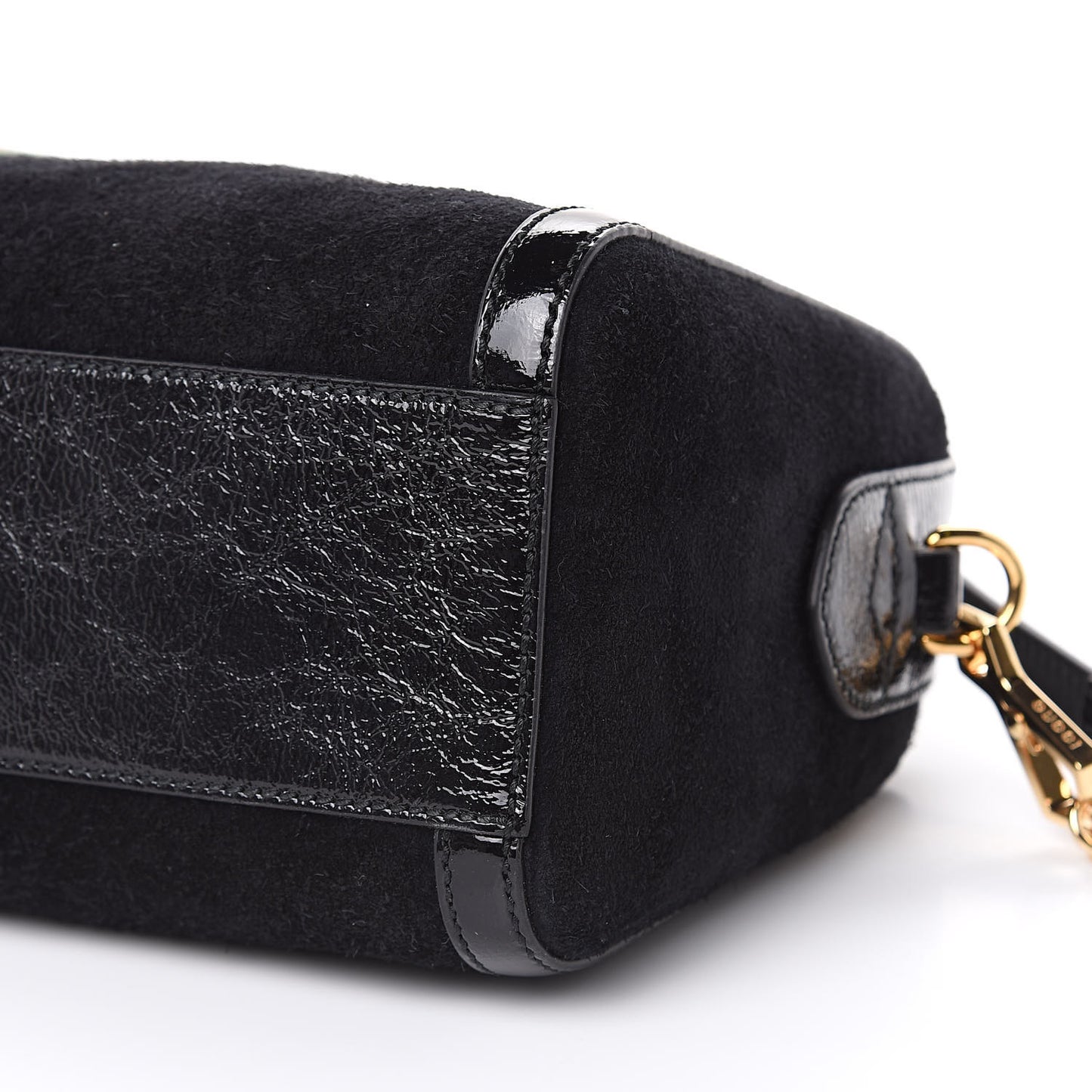 Suede Patent GG Web Medium Ophidia Boston Black